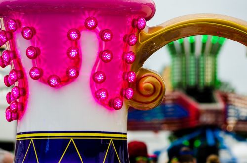 funfair teacups amusement park