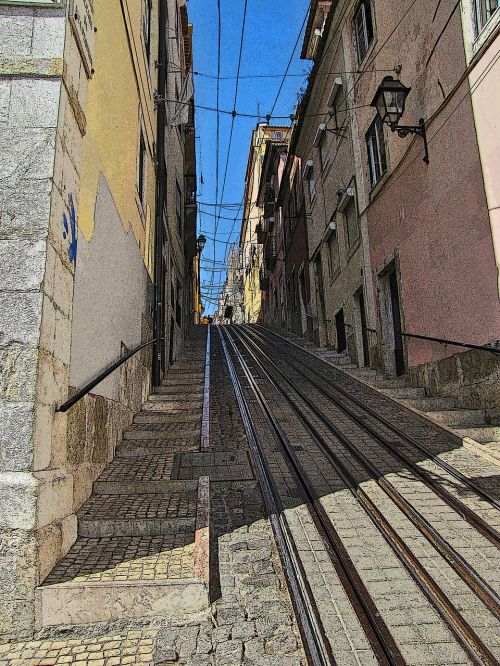 funicular lisbon street