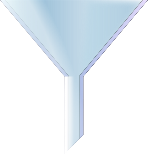 funnel blue flow