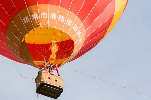 fuyang  hot air balloon  blue sky