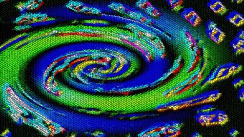 galaxy colorful mosaic