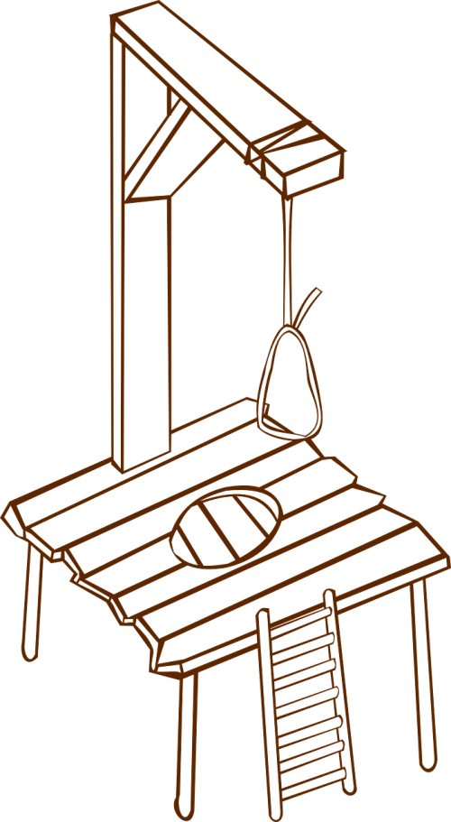 gallows hanging wooden
