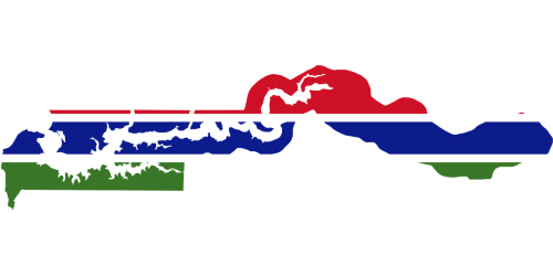 gambia flag map