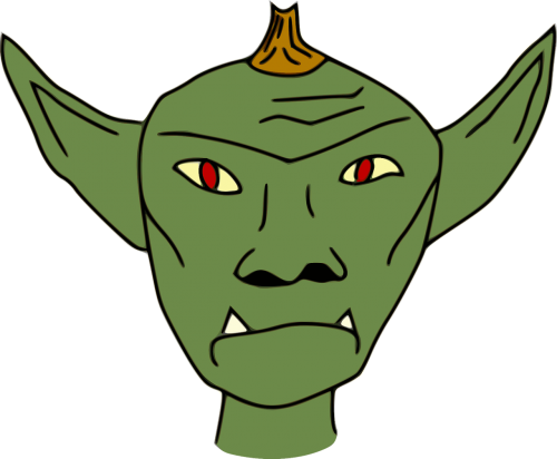 game asset call non-human beings simple goblin head