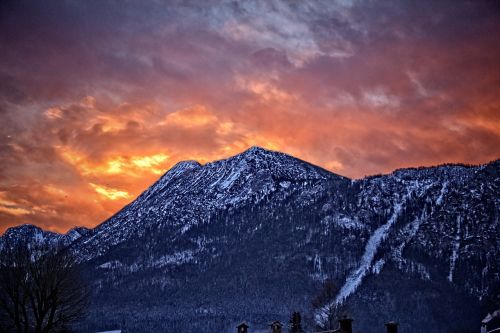 gamsknogel mountain sunrise