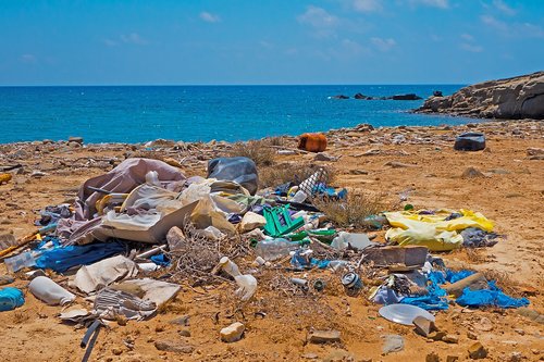 garbage  plastic waste  beach