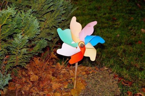 garden plastic pinwheel