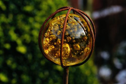 garden glass ball ornament