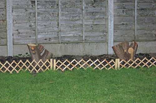 Garden Border With Tree Stumps