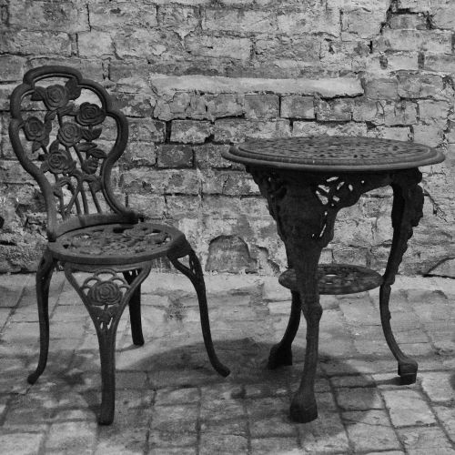 garden chair garden table old