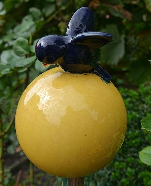 garden globe solid ball of clay garden