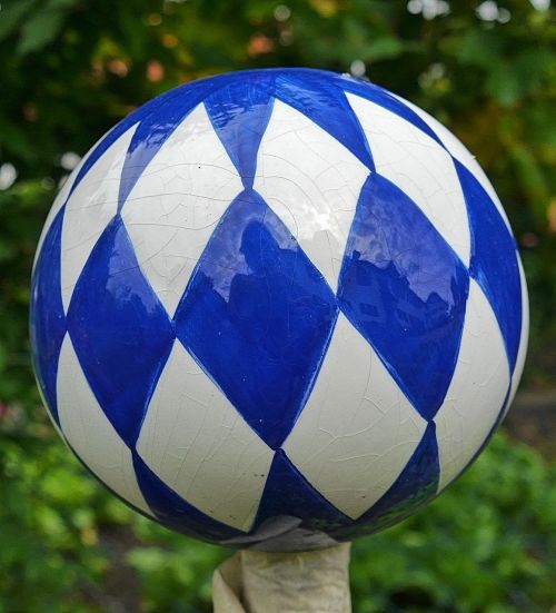 garden globe solid ball of clay garden