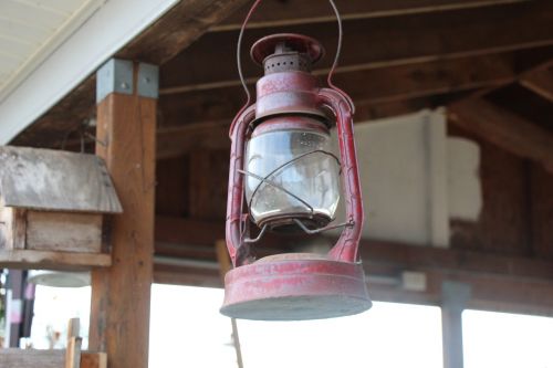 garden house lamp pink lantern