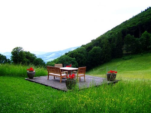 garden terrace panorama landscape