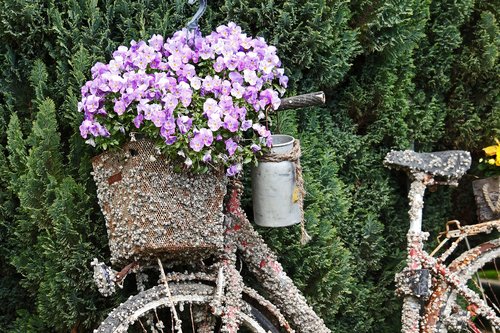 gartendeko  old bicycle  nostalgia