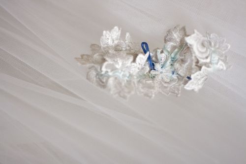 garter white wedding