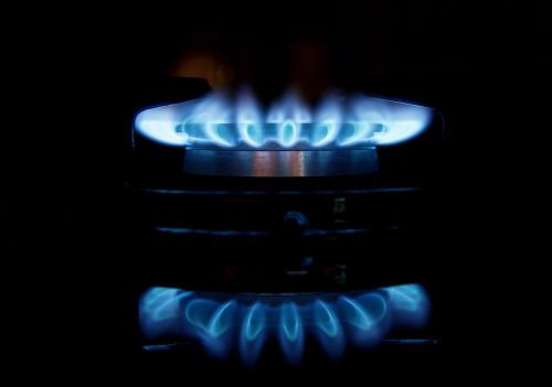 gas flames stove