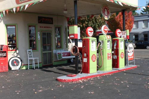 gas station vintage gasoline