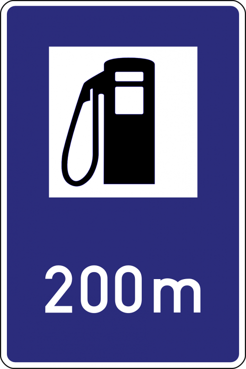 gas station road sign symbol