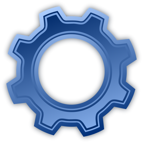 gear blue icon