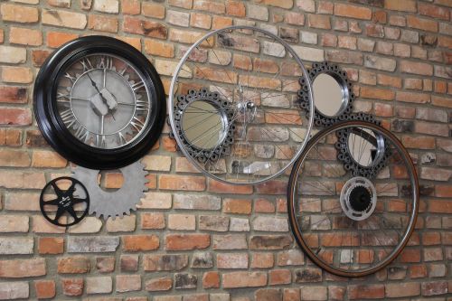 gears wall art brick wall art