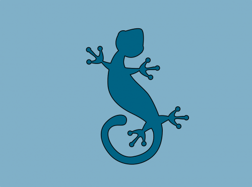 gecko outlines ornament