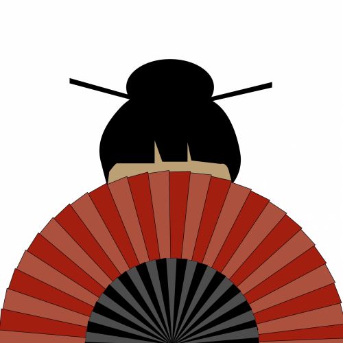 Geisha Girl With Fan