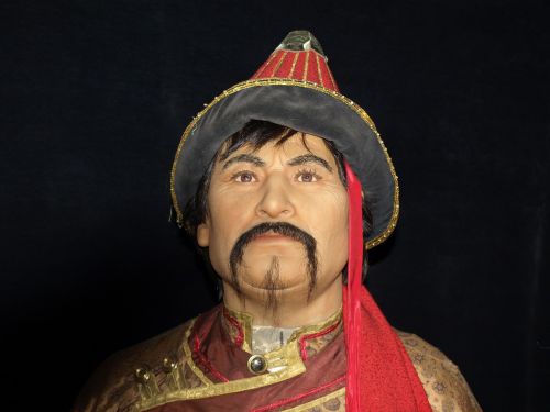 genghis khan portrait wax figures