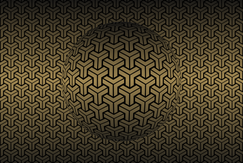 geometric seamless pattern gold
