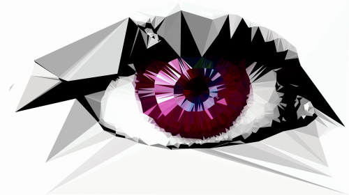 geometric eye pink