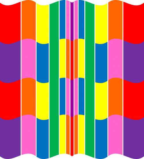geometric rainbow pattern