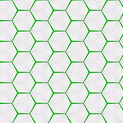 geometric beehive pattern green