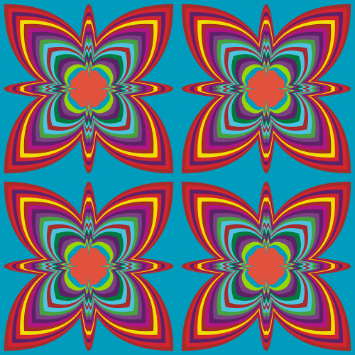 geometric flower pattern