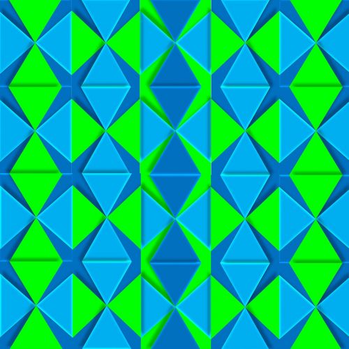 geometric 3d aqua