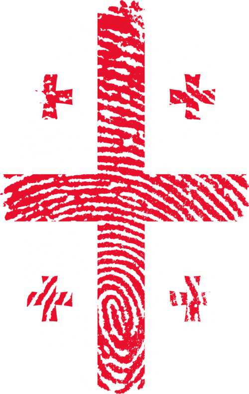 georgia flag fingerprint