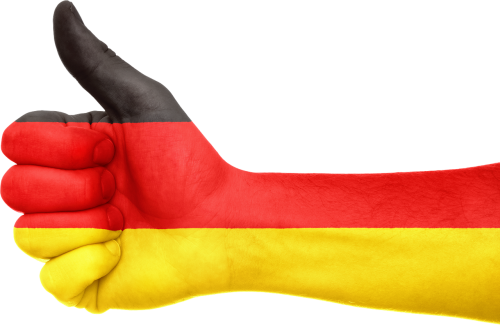 germany flag hand