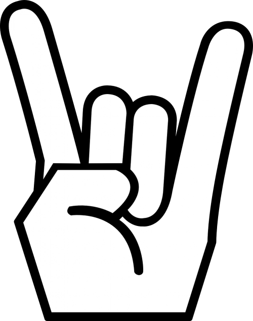 gesture fingers rock 'n' roll