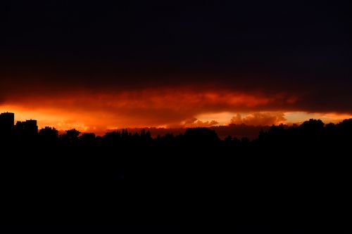 gewitterstimmung sunset evening sky