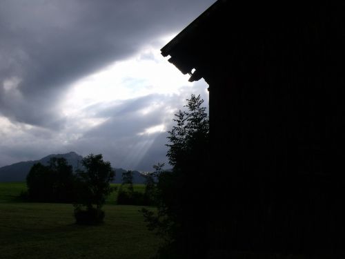 gewitterstimmung sunbeam thunderstorm