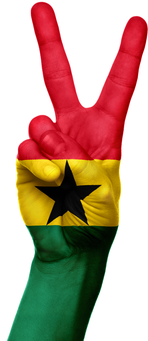 ghana hand flag