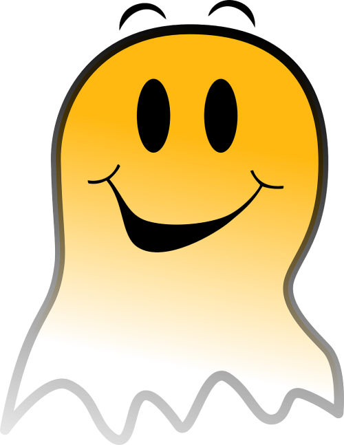ghost smiley yellow