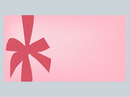 gift card pink paper card