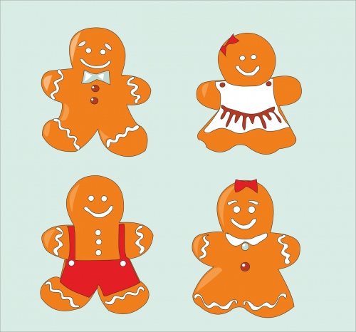gingerbread holiday vector