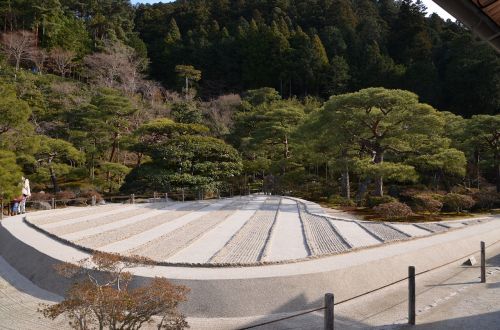 ginkaku-ji raked sand garden