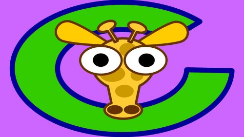 giraffe violet green