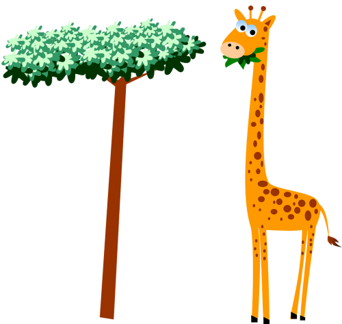 giraffe neck cartoon
