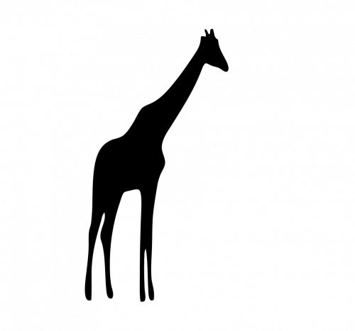 giraffe black silhouette