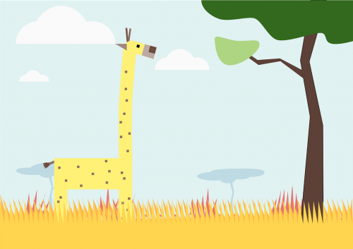 giraffe safari steppe