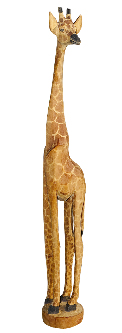 giraffe carved holzfigur