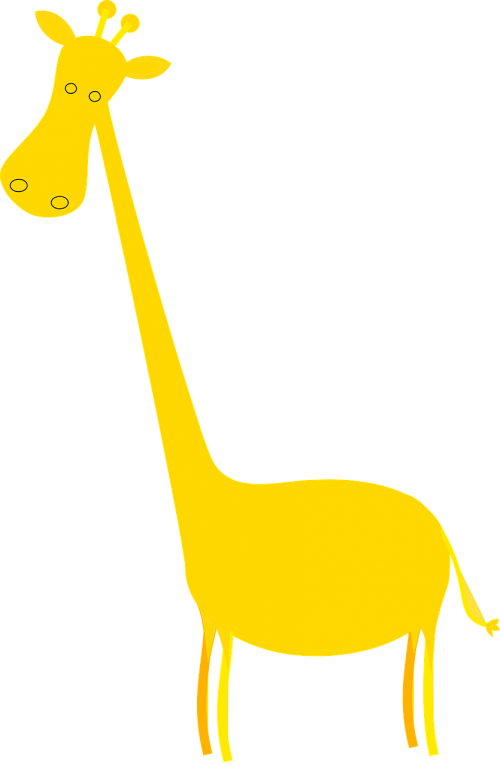 giraffe yellow cute